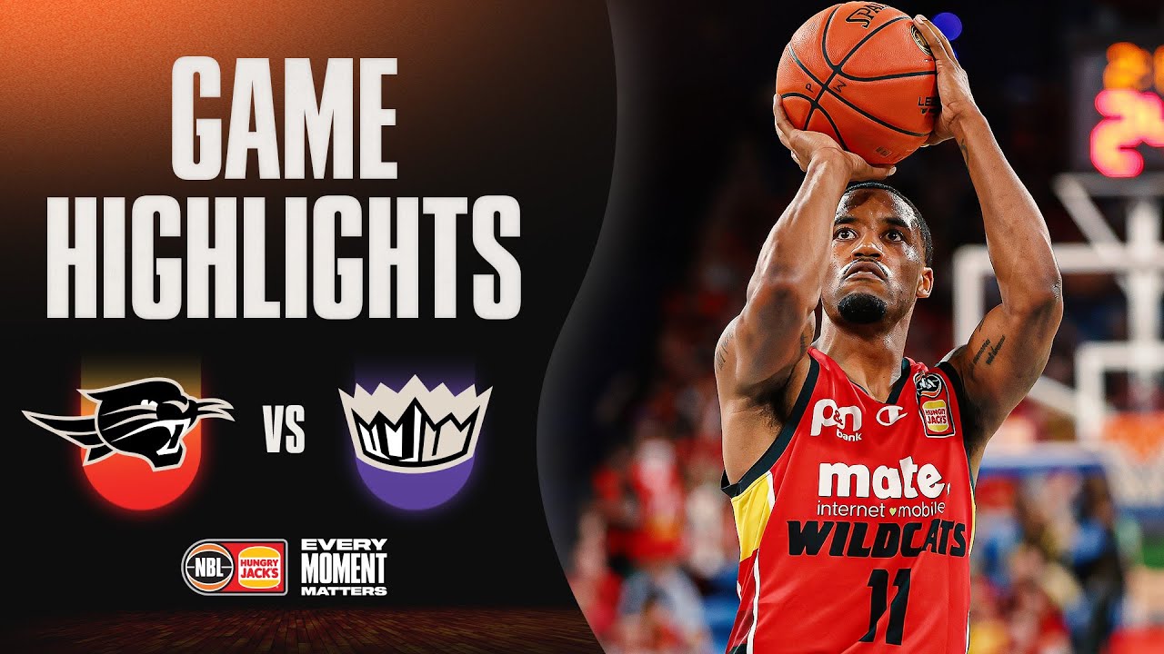 Perth Wildcats vs. Sydney Kings - Game Highlights - Round 9, NBL24 background