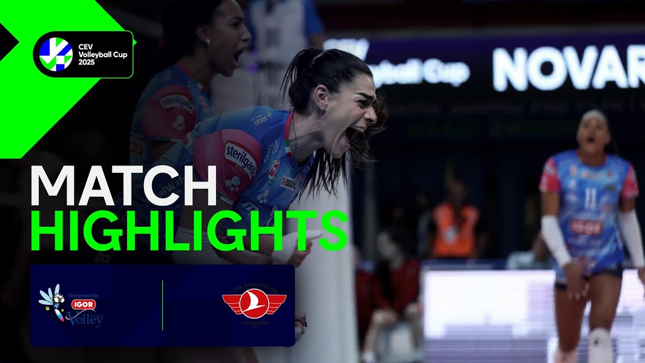 Highlights | Igor Gorgonzola NOVARA vs. THY ISTANBUL | CEV Volleyball Cup 2025 | Semi Finals background