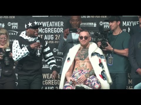 Floyd Mayweather Full Remarks at Mayweather vs McGregor World Tour New York background