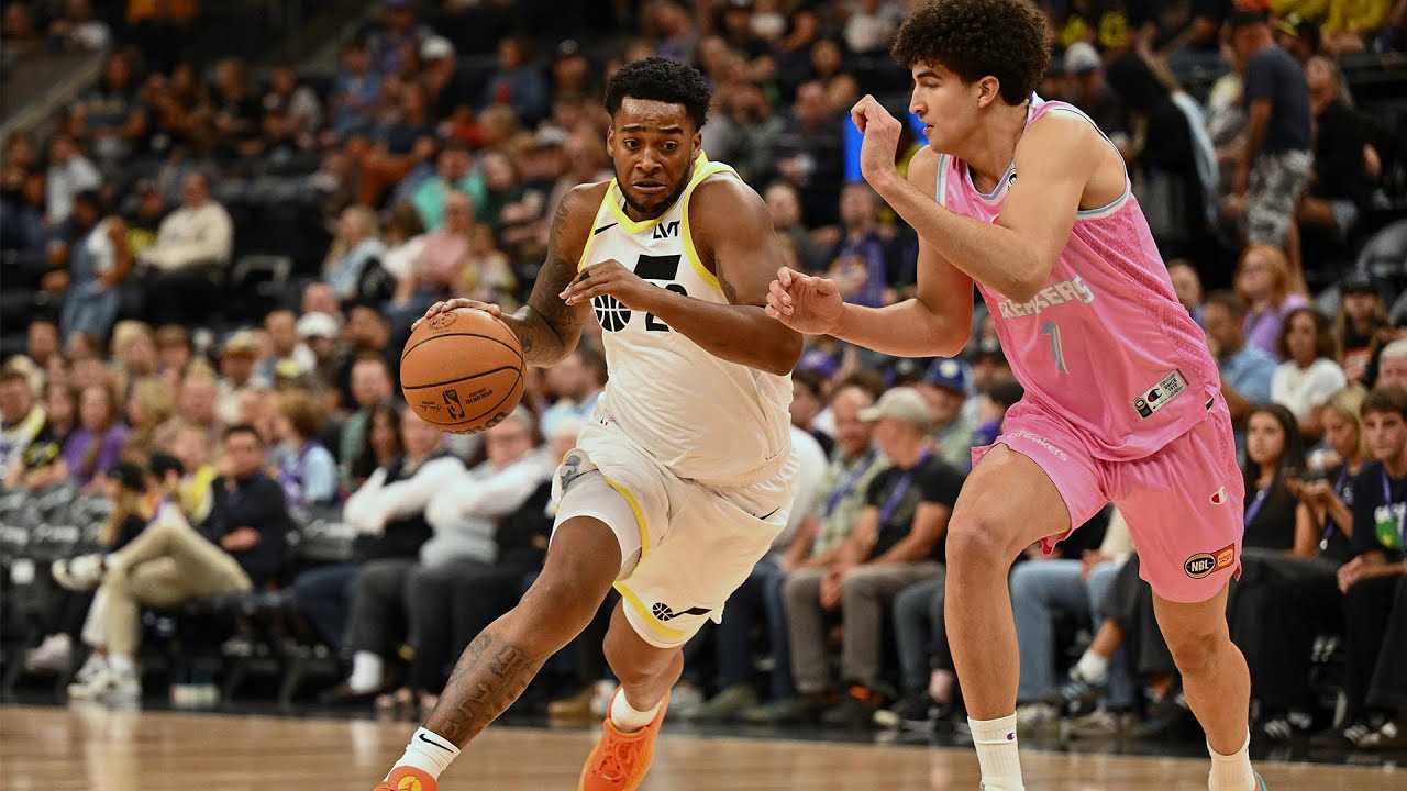 NBLxNBA - New Zealand Breakers vs Utah Jazz Game Highlights background
