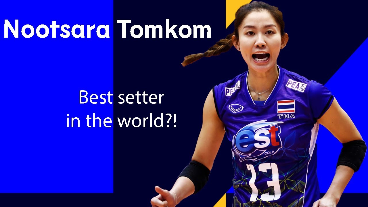 "Nootsara Tomkom is the BEST Setter in World Volleyball" says Carli Lloyd background