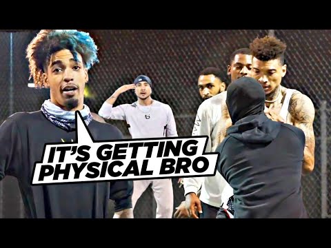 Real PRO Hoopers Tried To Punk Us! 5v5 Got PHYSICAL at The Park! BIL WCS ft Slim Reaper! background