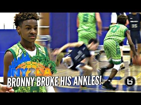 LeBron James Jr BREAKS Defender's Ankles! Rayvon Griffith Hits The Mean Dunk at NY2LA Debut! backdrop