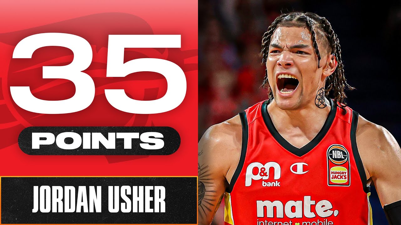 35 points in NBL debut - Jordan Usher background