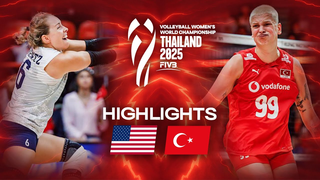 USA 🇺🇸 vs. Türkiye 🇹🇷 - Quarter Final | Highlights | Women's World Championships 2025 background