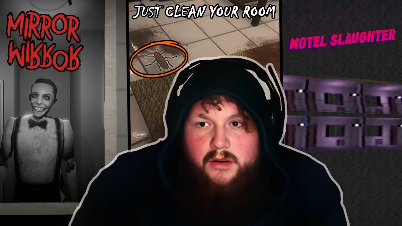 Playing three indie horror games... background