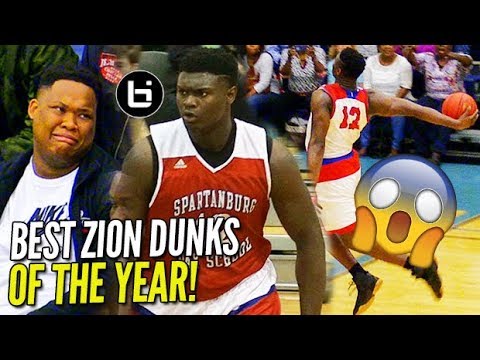Zion Williamson IS UNREAL! TOP DUNKS OF SENIOR YEAR! WINDMILLS, 360s, BETWEEN THE LEGS! NOT Human! background