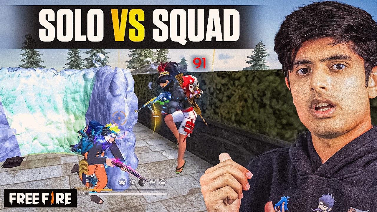 NOOB LOBBY SOLO VS SQUAD MY BEST GAMEPLAY | GARENA FREE FIRE background