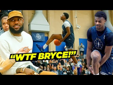Bronny & Bryce James Sierra Canyon DUNK CONTEST In Front of LeBron!! background
