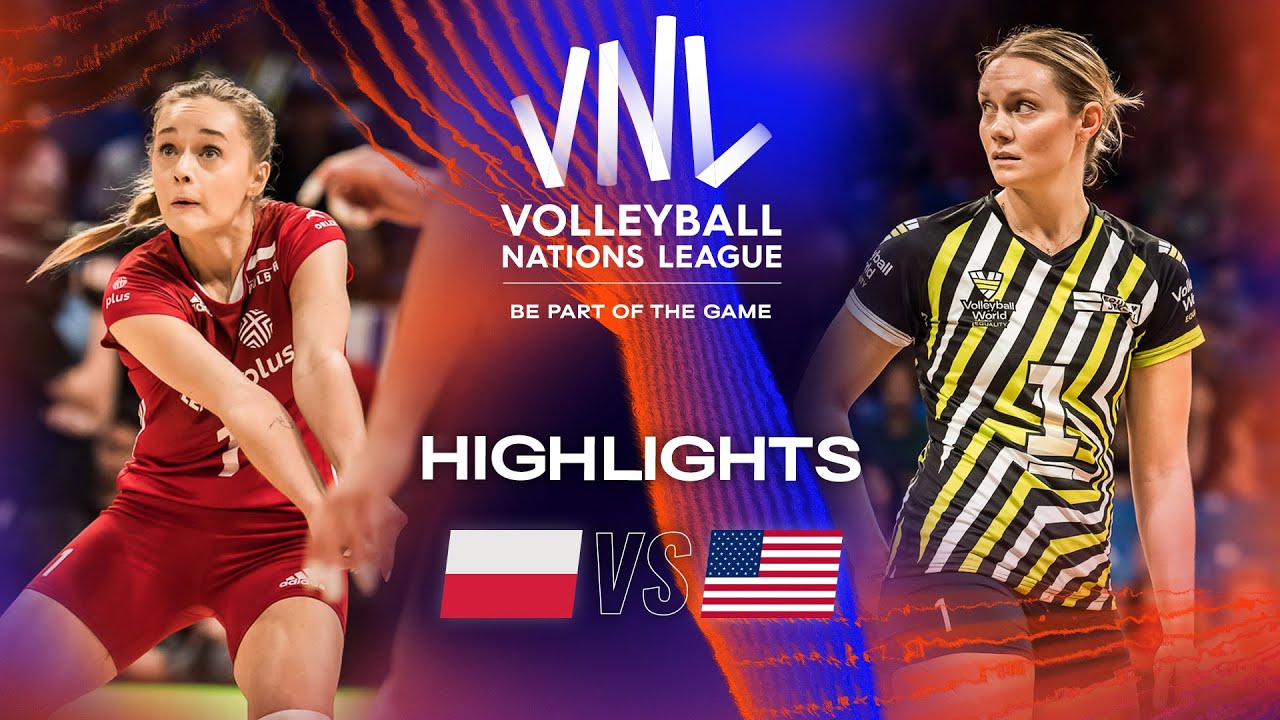 🇵🇱 POL vs. 🇺🇸 USA - Highlights Final 3-4 | Women's VNL 2023 background