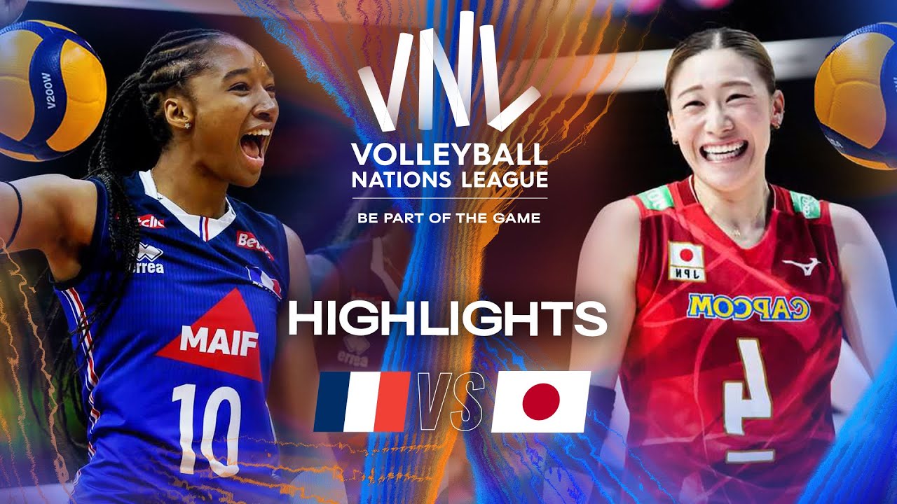 France 🇫🇷 vs. Japan 🇯🇵 - Highlights | Week 3 | Women's VNL 2025 backdrop