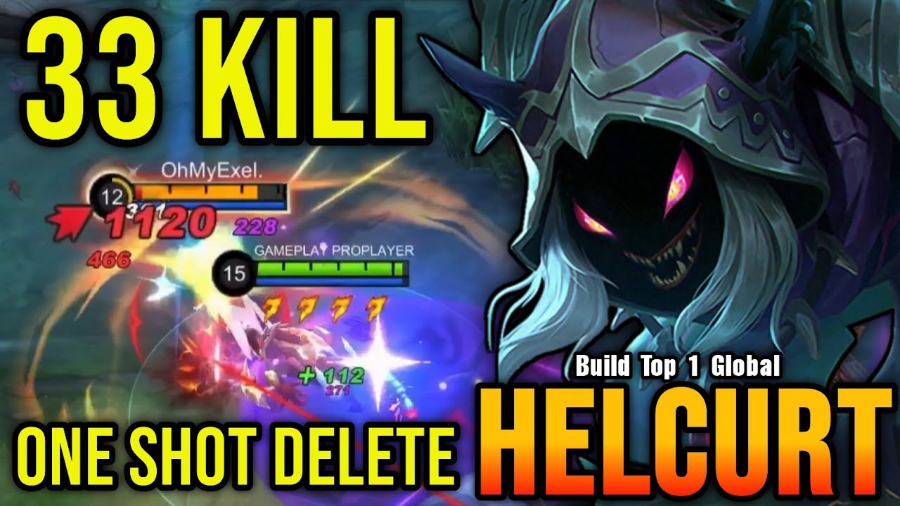 33 Kills!! Helcurt Build for One Shot Delete - Build Top 1 Global Helcurt ~ MLBB background