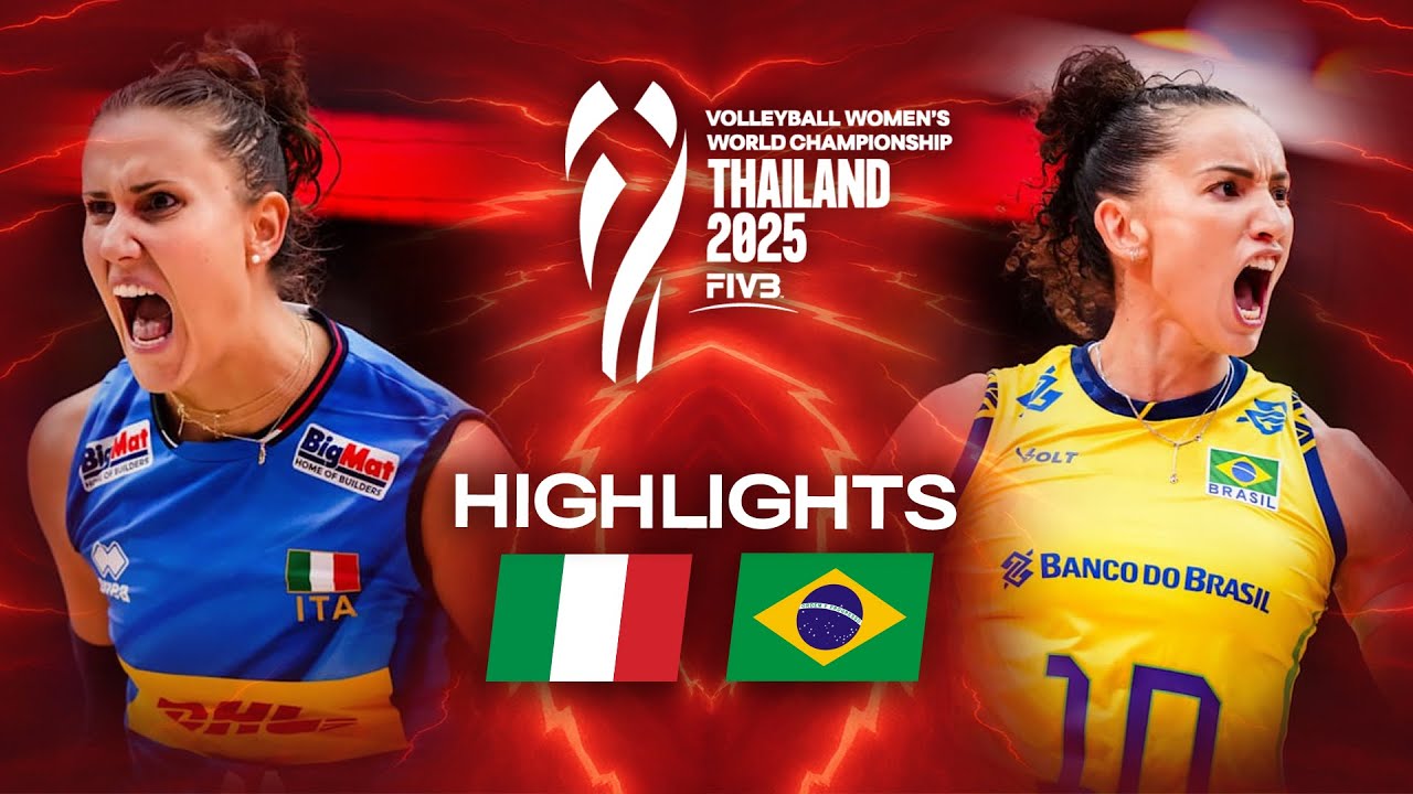Italy 🇮🇹 vs. Brazil 🇧🇷 - Semi Final | Highlights | Women's World Championships 2025 background