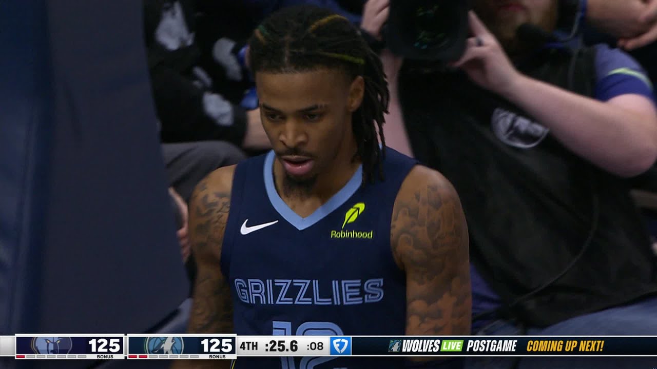 Final 4:42 WILD ENDING Grizzlies at Timberwolves | January 11, 2025 background
