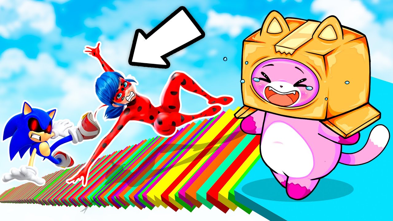 Can We Climb Up 1000 STAIRS In ROBLOX? (HUGE SURPRISE AT THE TOP!) backdrop