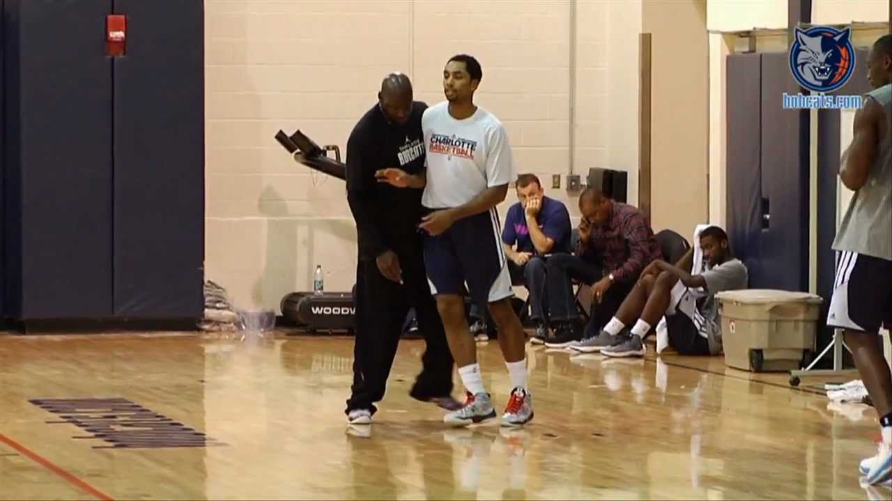 Michael Jordan Works out with Young Bobcats