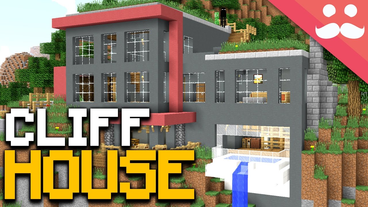 Cliff Side PISTON HOUSE in Minecraft! background