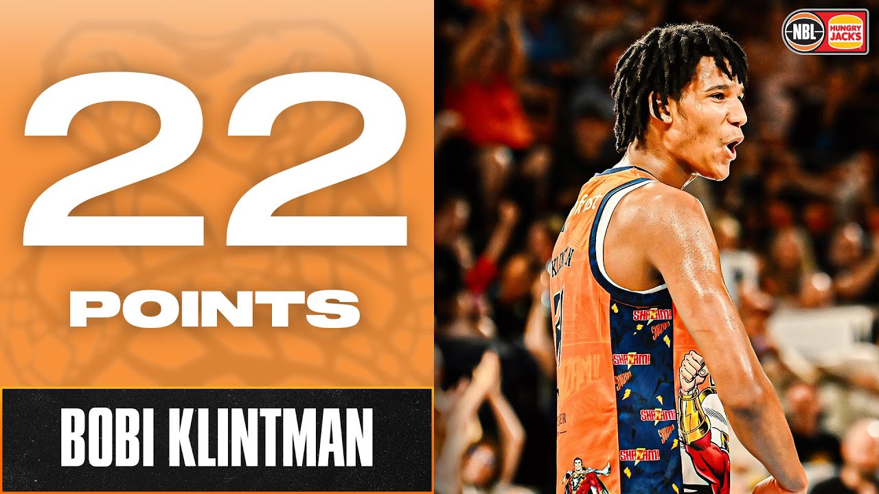 Bobi Klintman 22 points vs. Adelaide 36ers - Round 10, NBL24 background