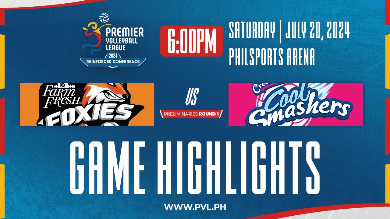🦊FFF vs. 🍦CCS - Highlights | Preliminaries | 2024 PVL Reinforced Conference backdrop