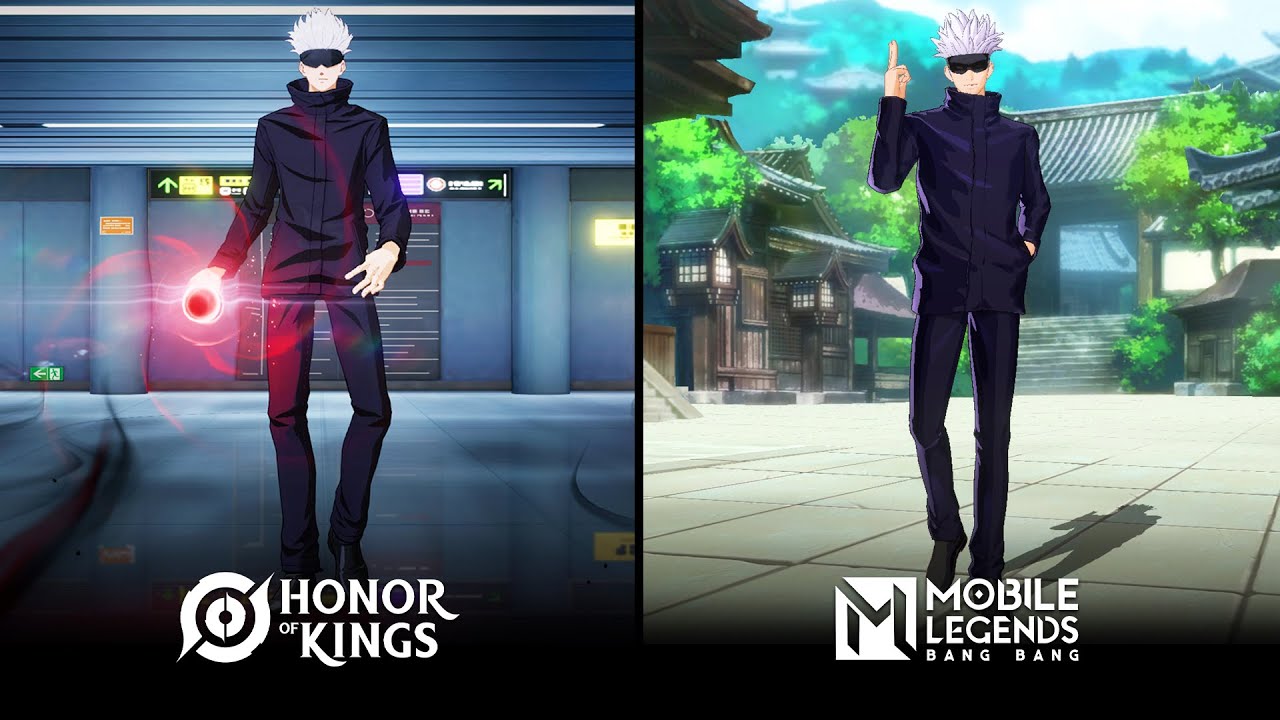 Satoru Gojo (HOK) VS Satoru Gojo (MLBB) : Skin Effect Comparison background