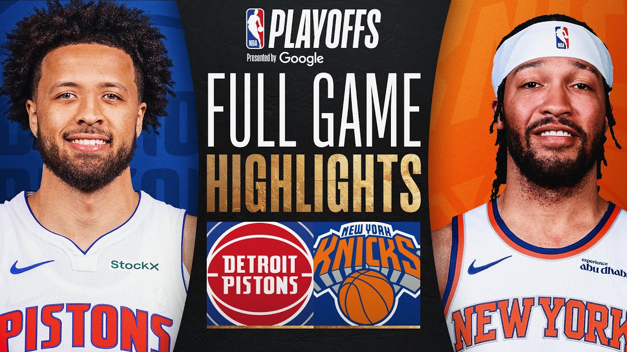 #6 PISTONS at #3 KNICKS | FULL GAME 1 HIGHLIGHTS | April 19, 2025 background
