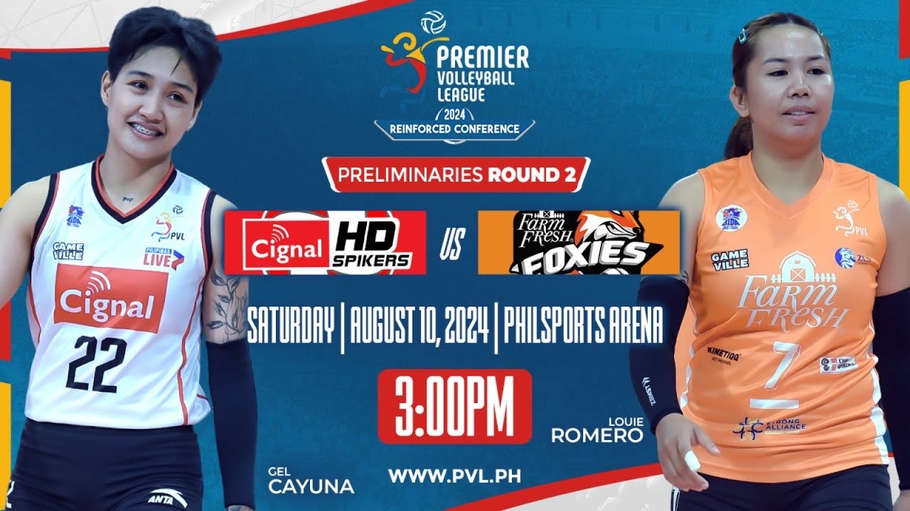 CIGNAL vs. FARM FRESH - Full Match | Preliminaries | 2024 PVL Reinforced Conference background