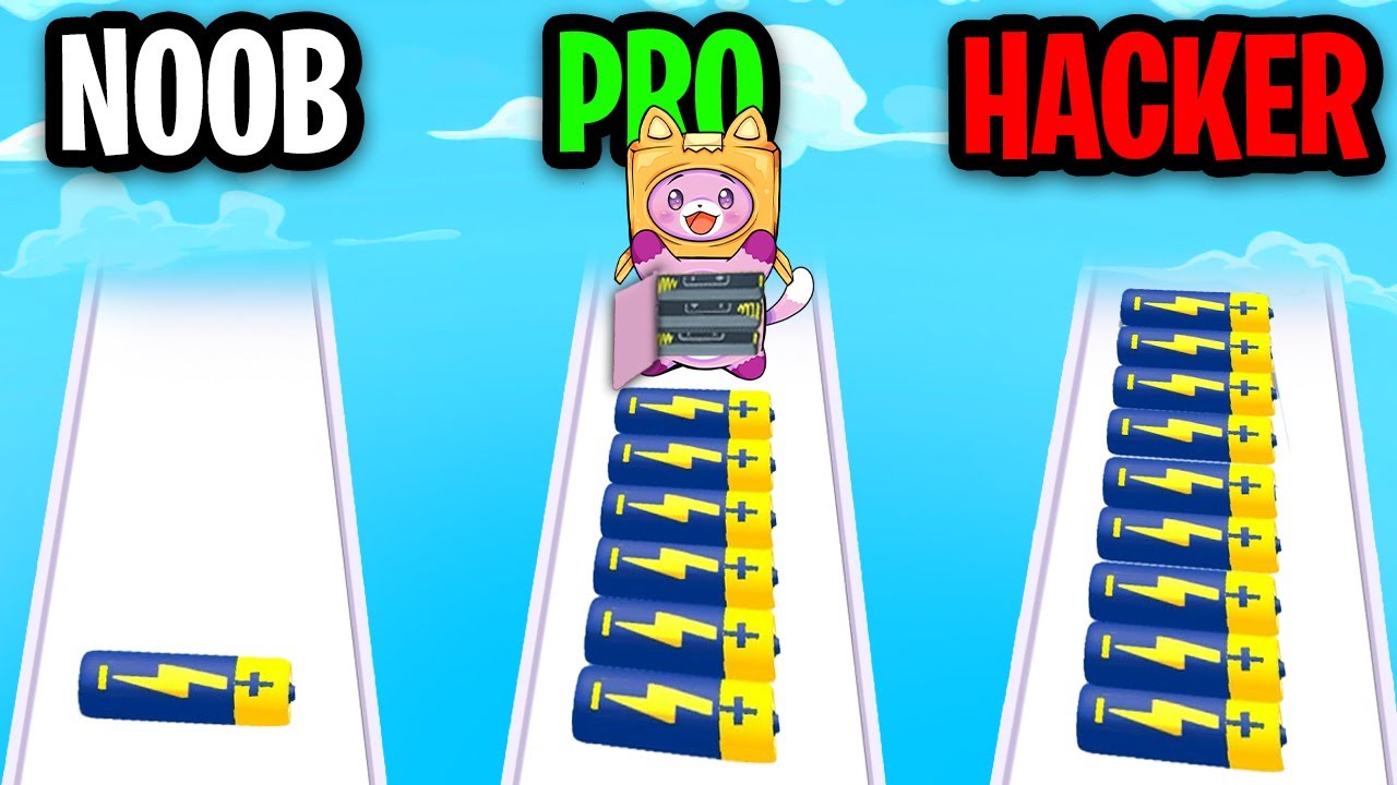 Can We Beat This BATTERY RUN GAME!? (WE WENT FROM NOOB TO HACKER!) background