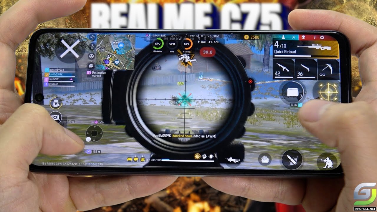 Realme C75 test game Free Fire | Helio G92 Max background