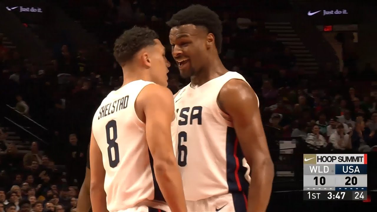 TEAM WORLD vs TEAM USA | 2023 Nike Hoop Summit | Full Game Highlights | April 8, 2023 background