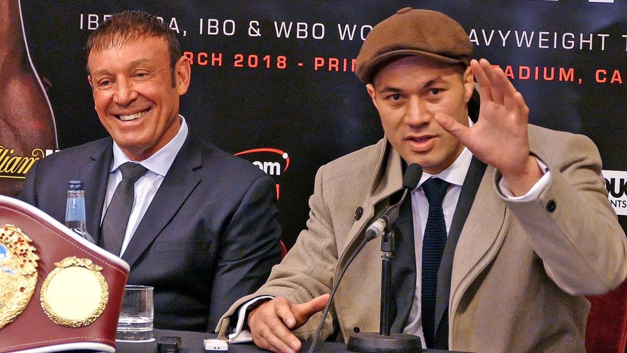 Joseph Parker PRESS CONFERENCE ahead of Anthony Joshua Heavyweight Clash on March 31st backdrop