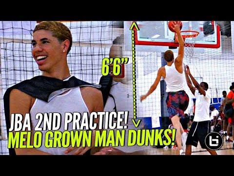 LaMelo Ball Dunking TOO EASY at 2nd JBA Practice!! LEGIT 6'6"! + First Look at Other JBA Teams!!