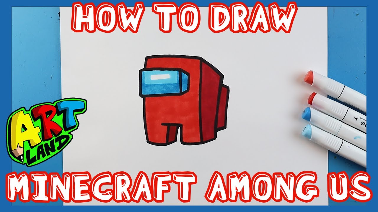 #amongus #minecraft #artland How to Draw AMONG US MINECRAFT CREWMATE!! background