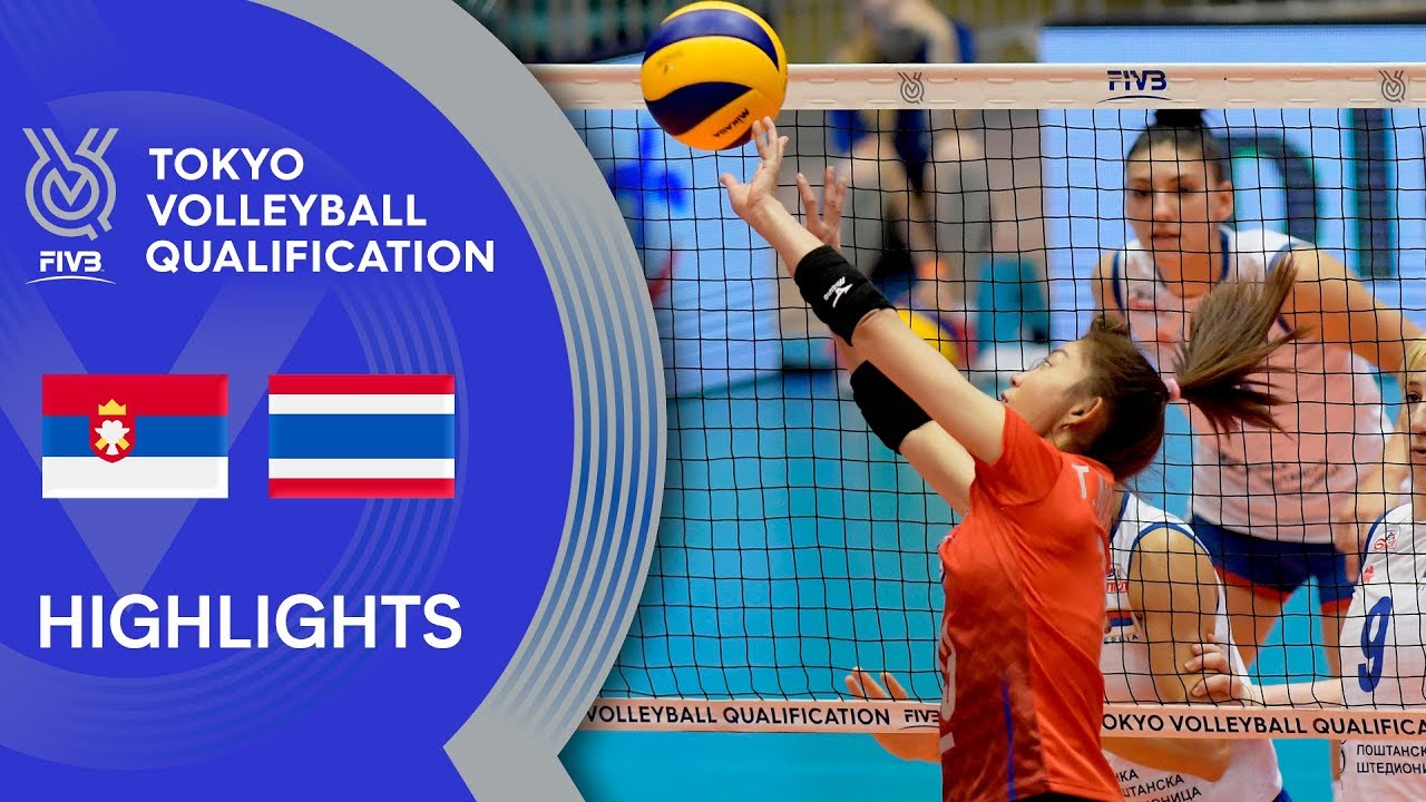 SERBIA vs. THAILAND - Highlights Women | Volleyball Olympic Qualification 2019 background