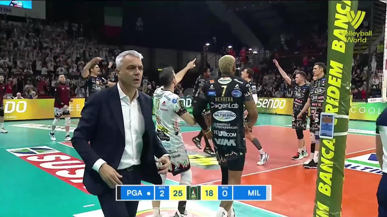 Sir Safety Susa Perugia vs. Allianz Milano - FIVB - SuperLega - Match Highlights background
