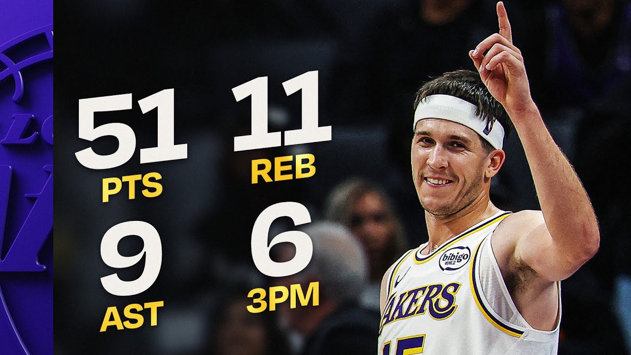 Austin Reaves Scores CAREER-HIGH 51 PTS vs Kings! | October 26, 2025 background