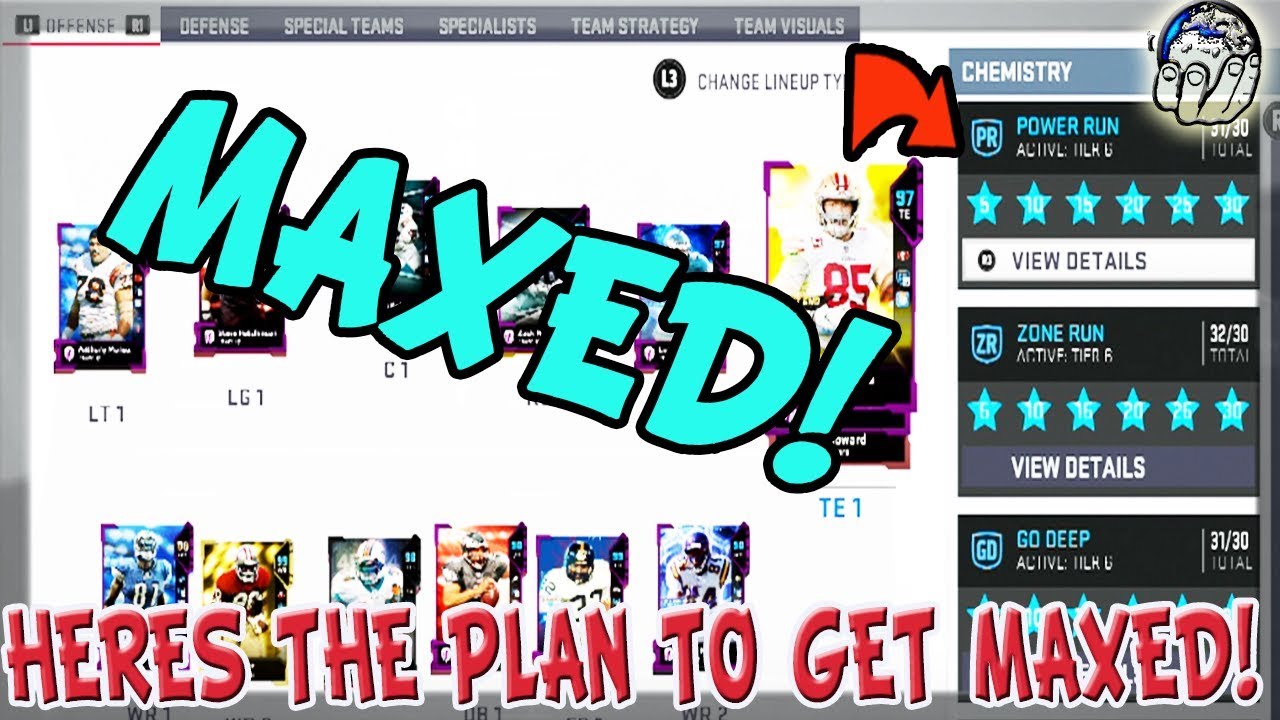 Here is the PLAN for MAX Legends Pass Chem & YOU Can help! Madden 19 Ultimate Team background