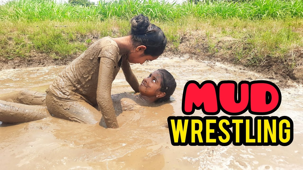 Mud Wrestling Madness! Crazy Fights in the Pit!#sivalasisters #mudwrestling #mud backdrop