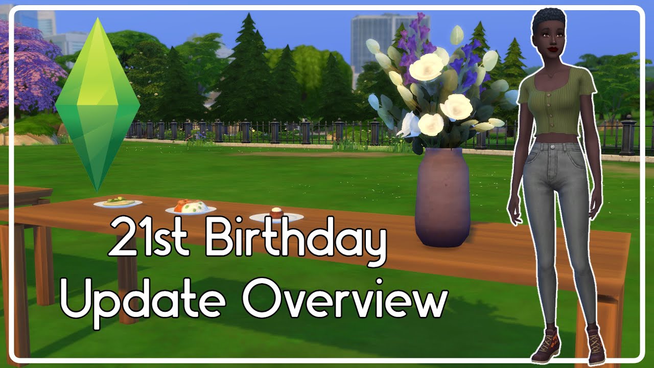 The Sims 4 21st Birthday Update Overview background