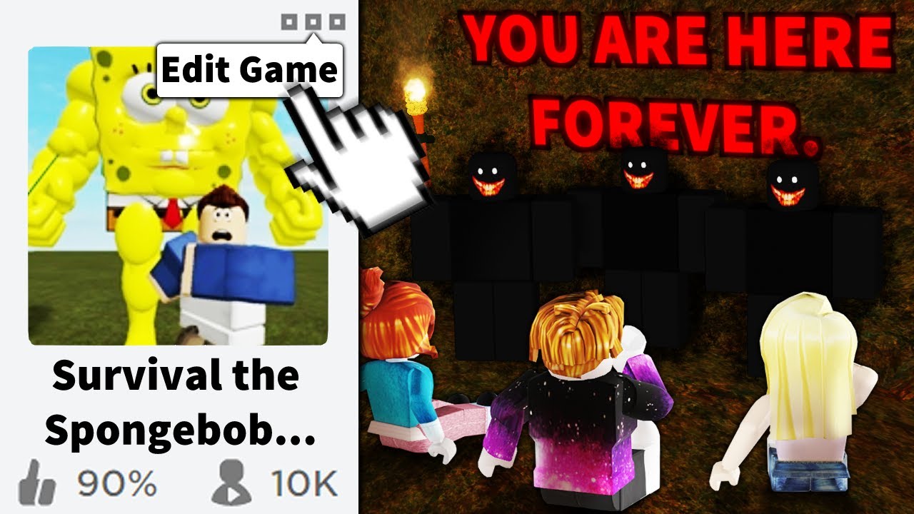 My Roblox game got popular so I made it DISTURBING... backdrop