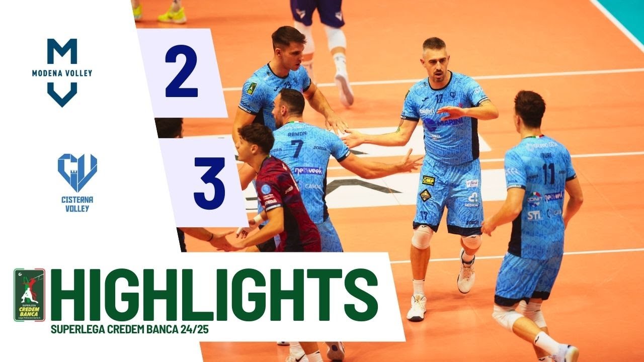 Valsa Group Modena vs. Cisterna Volley - Superlega Credem Banca VBTV Match Highlights background