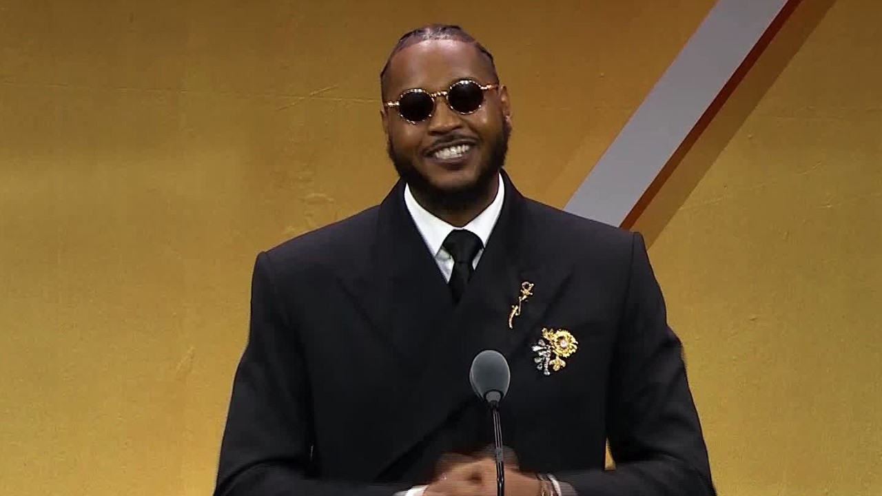 Carmelo Anthony's Basketball Hall of Fame Enshrinement Speech background