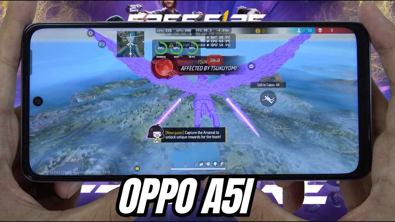 Oppo A5i test game Free Fire Mobile | Snapdragon 6s Gen 1