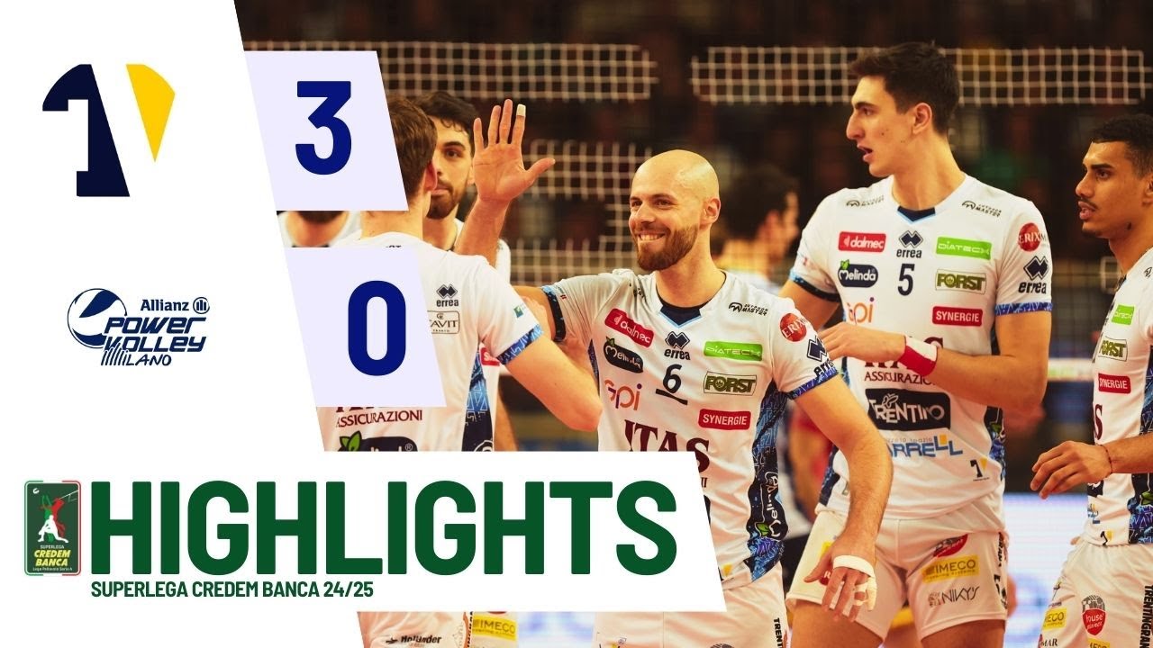 Itas Trentino vs. Allianz Milano - Superlega Credem Banca VBTV Match Highlights background