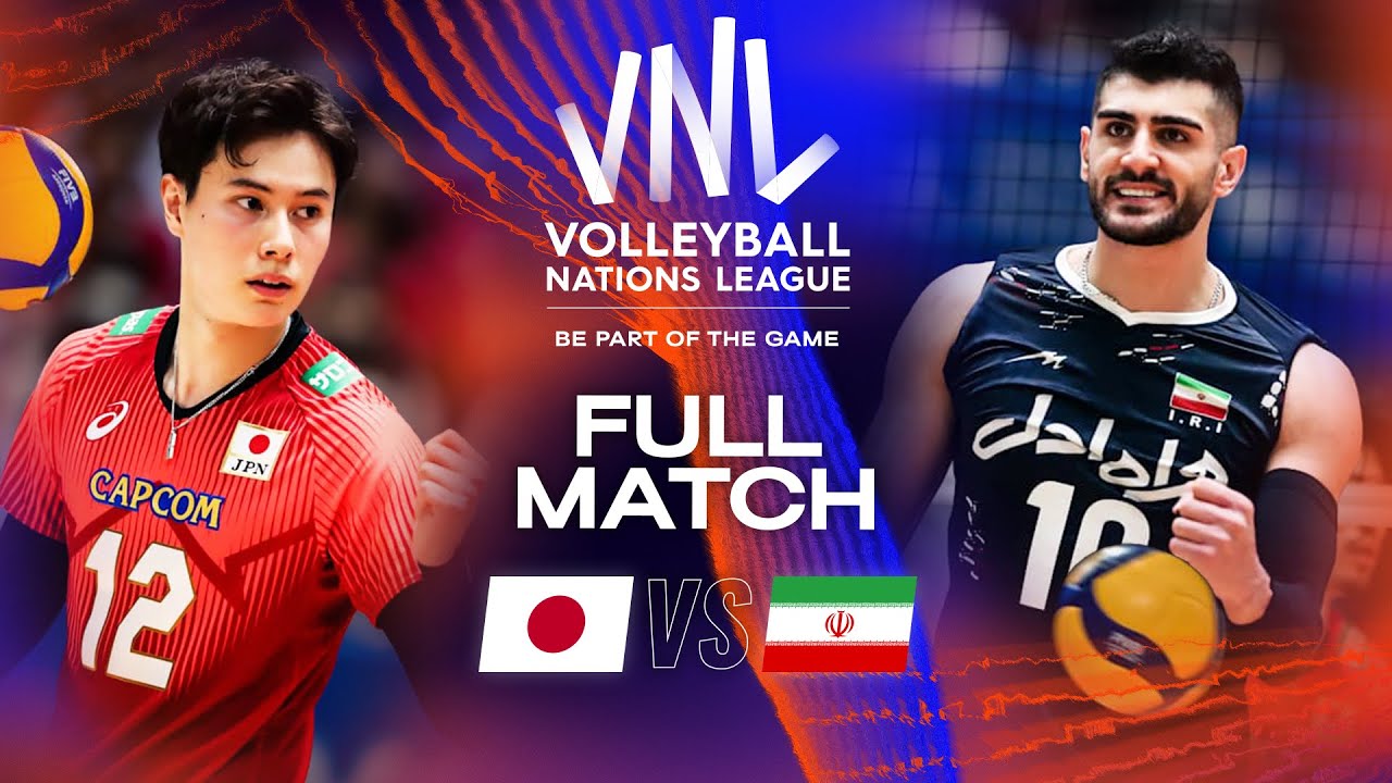 Japan vs. Iran - Full Match | Men's VNL 2023 background