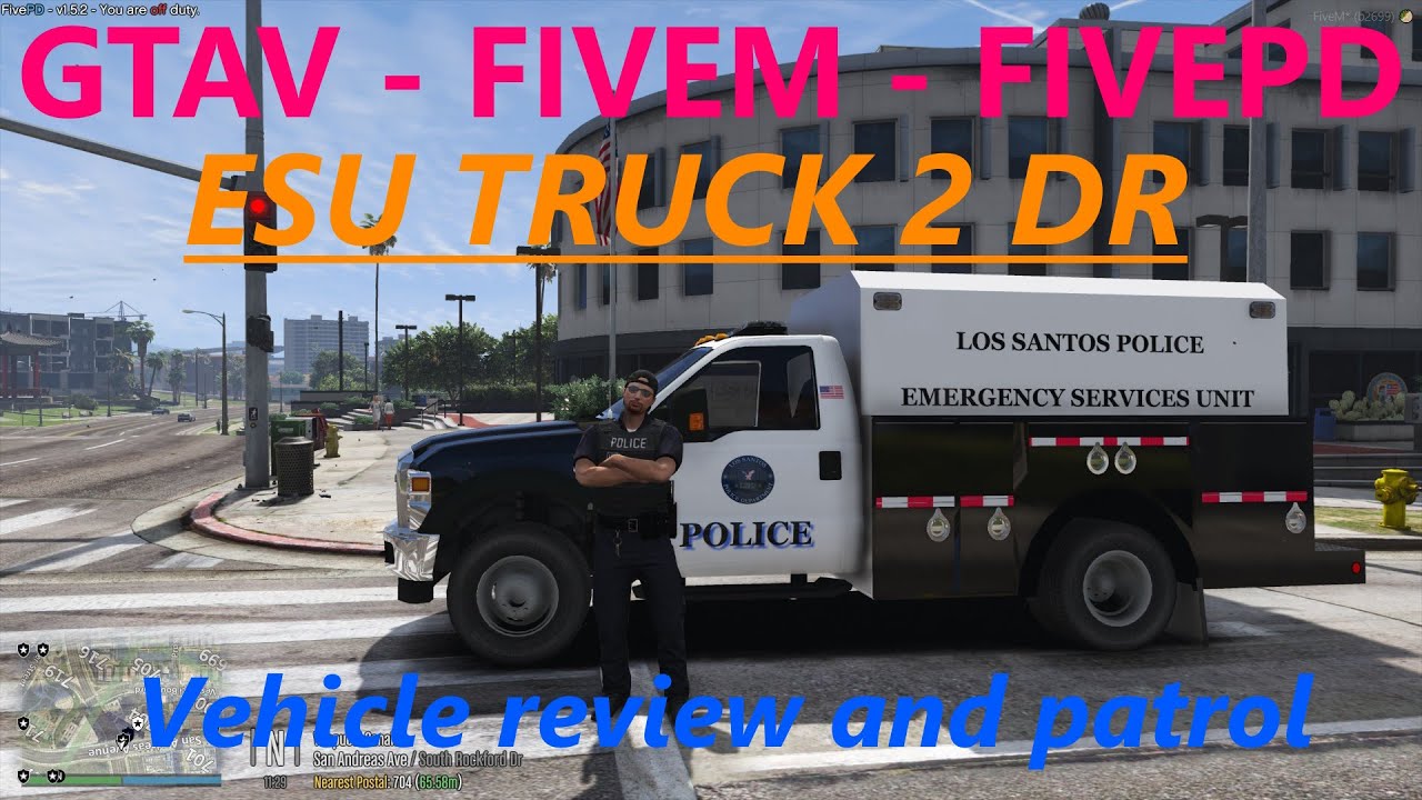 GTAV | FIVEM | FIVEPD | Single player Gameplay, ESU Truck Review background