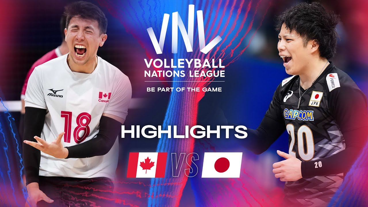 🇨🇦 CAN vs. 🇯🇵 JPN - Highlights | Week 3 | Men's VNL 2024 backdrop