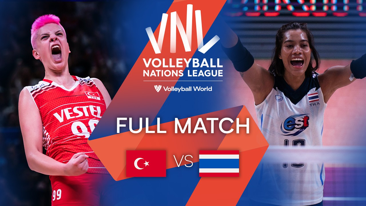 🇹🇷 TUR vs. 🇹🇠THA - Full Match | Women’s VNL 2022 background