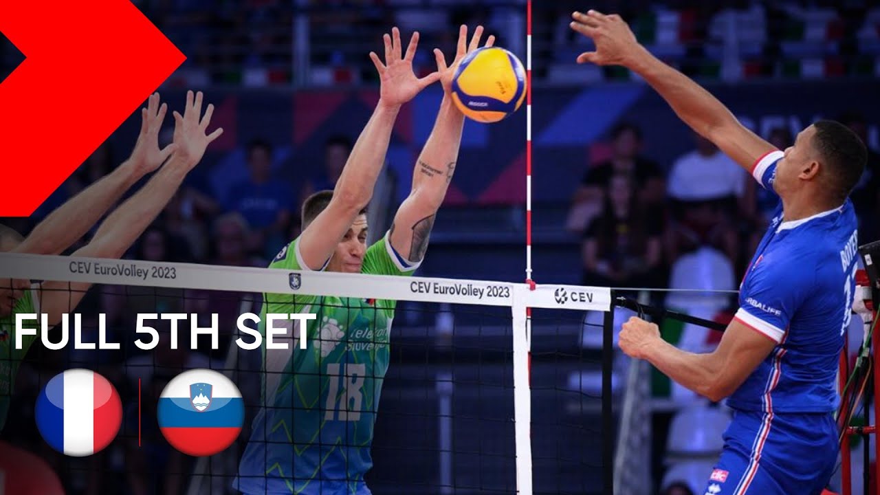 France vs Slovenia I Full 5th Set I CEV EuroVolley 2023 background