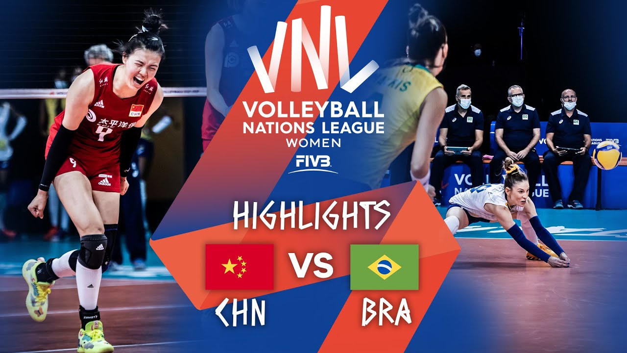 CHN vs. BRA - Highlights Week 3 | Women's VNL 2021 background