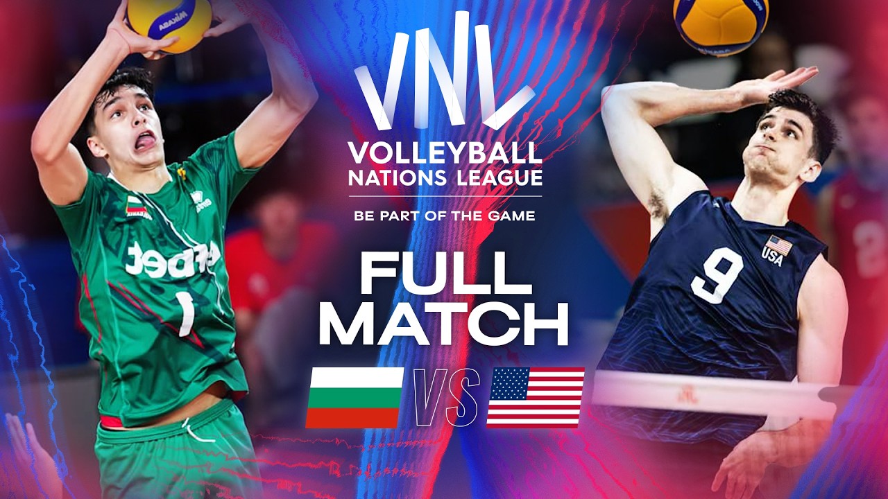 Talented 17-year-old Setter Nikolov faces USA 😳 | Bulgaria 🇧🇬 vs. USA 🇺🇸 - VNL 2024 | Full Match background